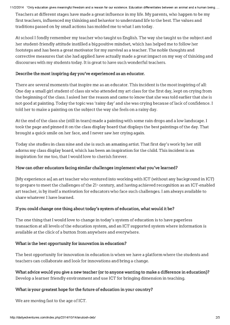 “Only education gives meaningful freedom and a reason for our existence. Education differentiates between an animal and a human being. Education makes our life beautiful_Page_2