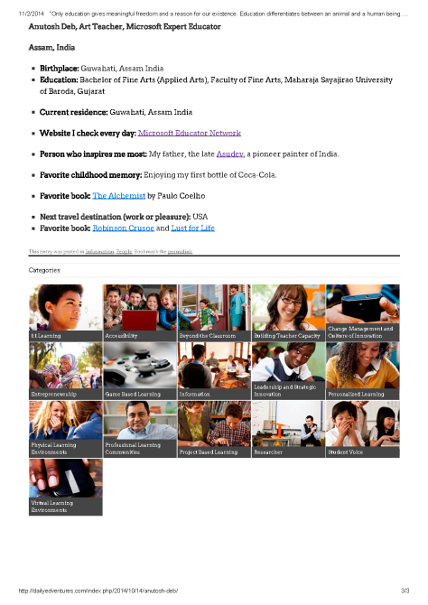 “Only education gives meaningful freedom and a reason for our existence. Education differentiates between an animal and a human being. Education makes our life beautiful_Page_3