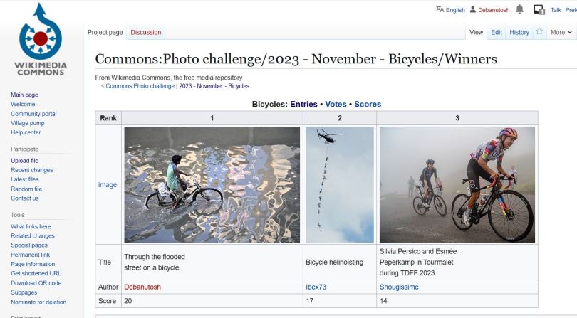 https://commons.wikimedia.org/wiki/Commons:Photo_challenge/2023_-_November_-_Bicycles/Winners